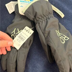 Roxy Technical Riding Gloves with Black and Blue Accents